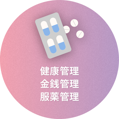 健康管理／金銭管理／服薬管理